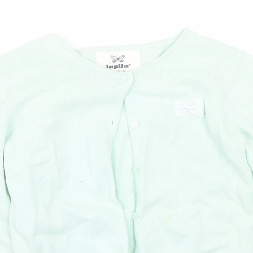 Lupilu Girls Green   Cardigan Jumper Size 5-6 Years