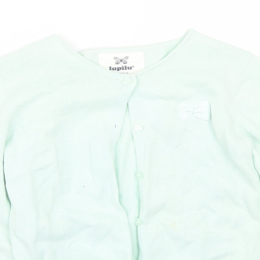 Lupilu Girls Green   Cardigan Jumper Size 5-6 Years