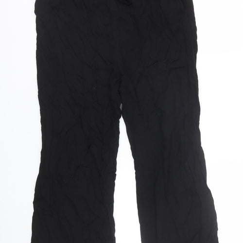 H&M Womens Black   Capri Trousers Size 10 L27 in
