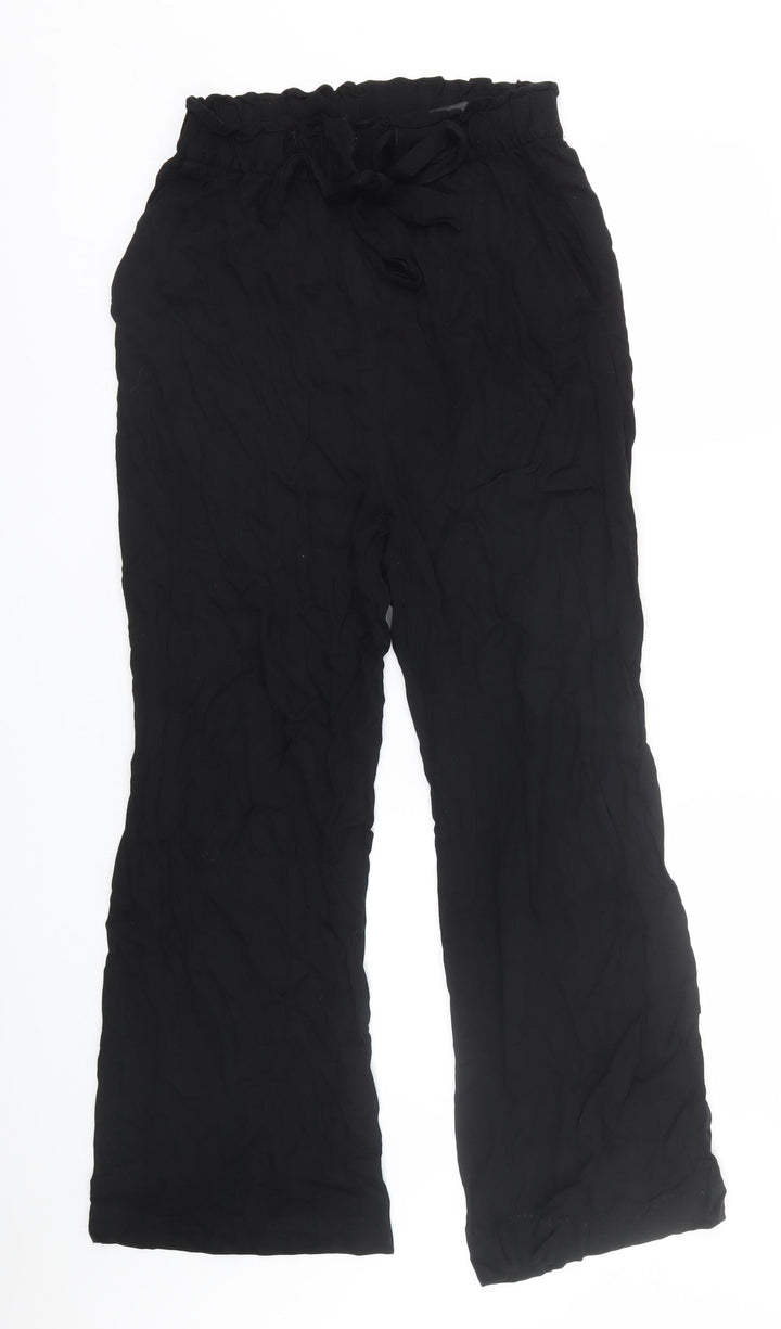 H&M Womens Black Capri Trousers Size 10 L27 in