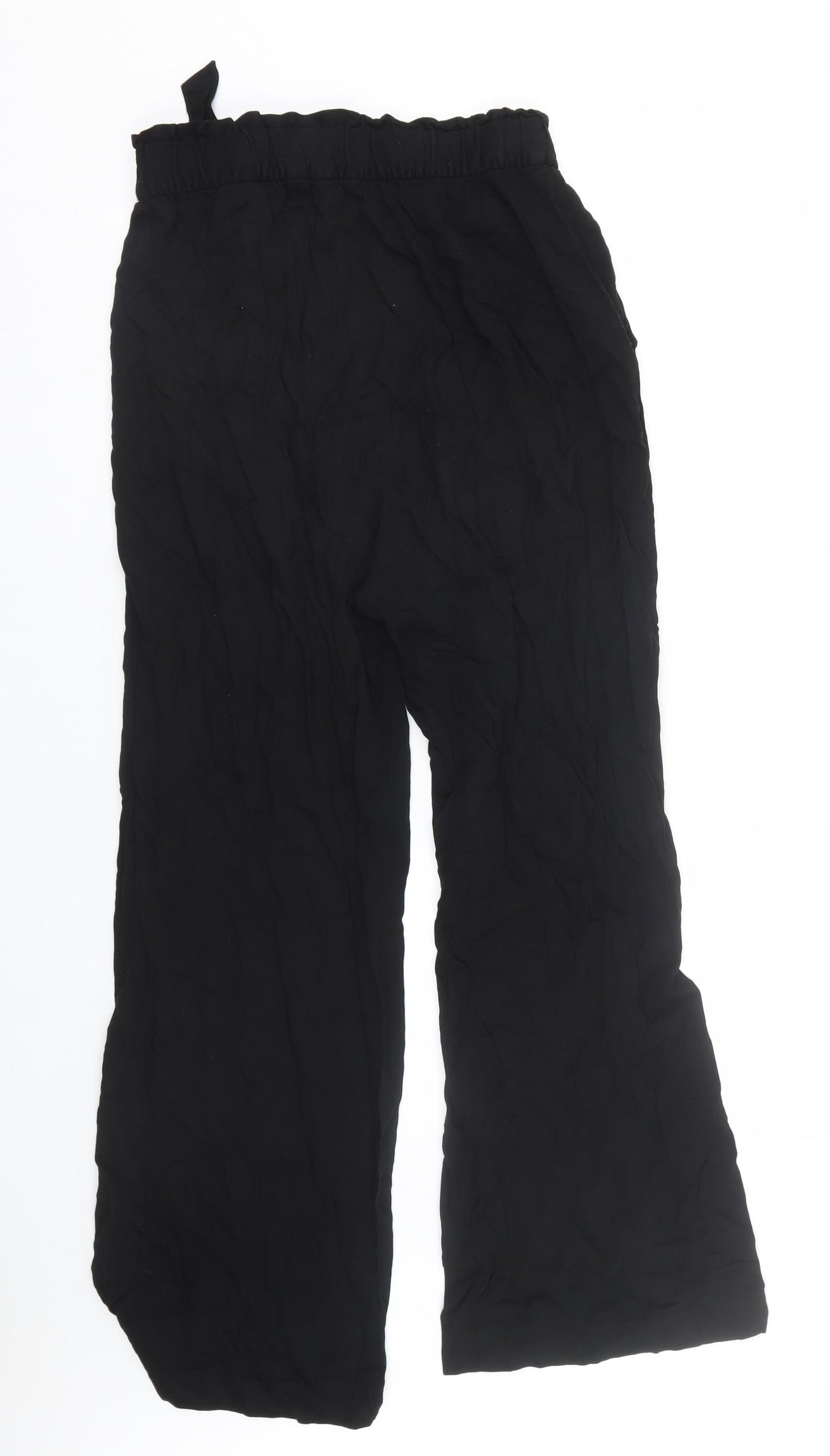 H&M Womens Black   Capri Trousers Size 10 L27 in