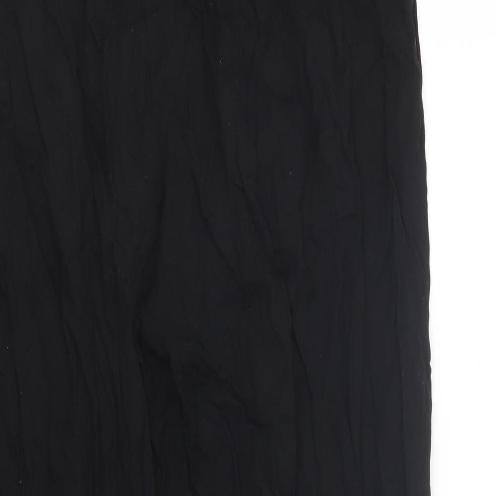 H&M Womens Black   Capri Trousers Size 10 L27 in