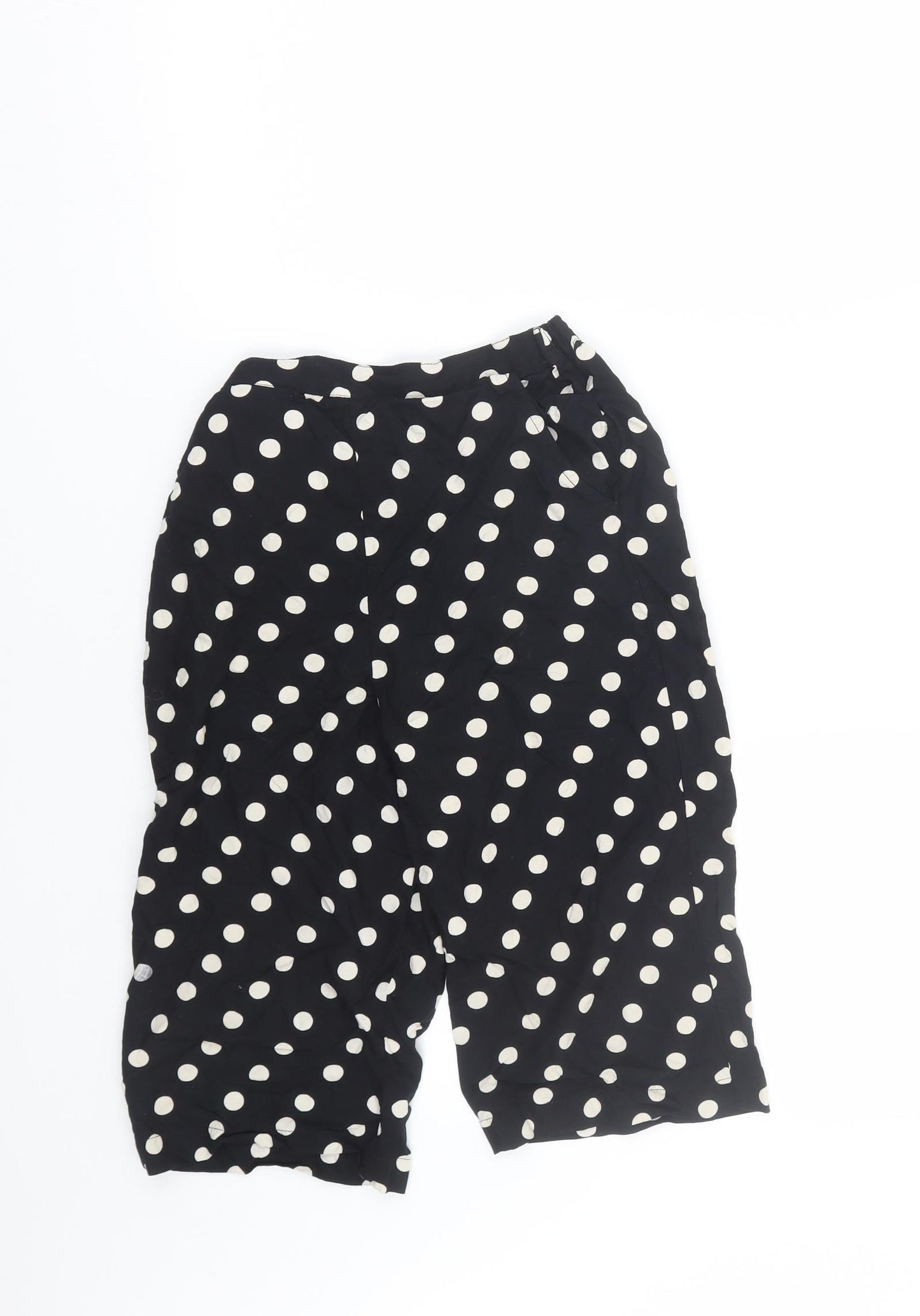 George Girls Black Polka Dot  Cropped Trousers Size 8-9 Years