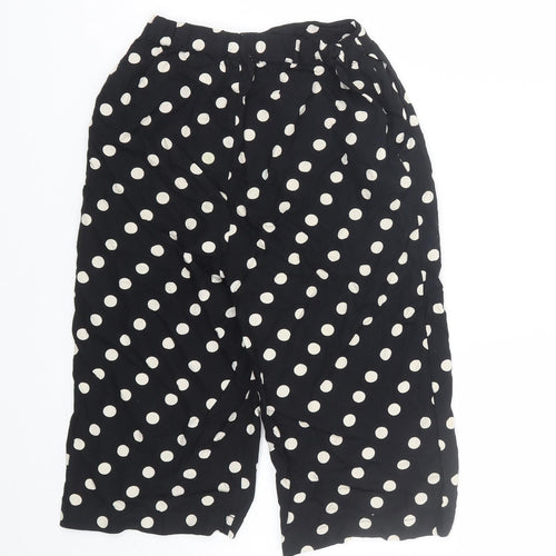 George Girls Black Polka Dot  Cropped Trousers Size 8-9 Years