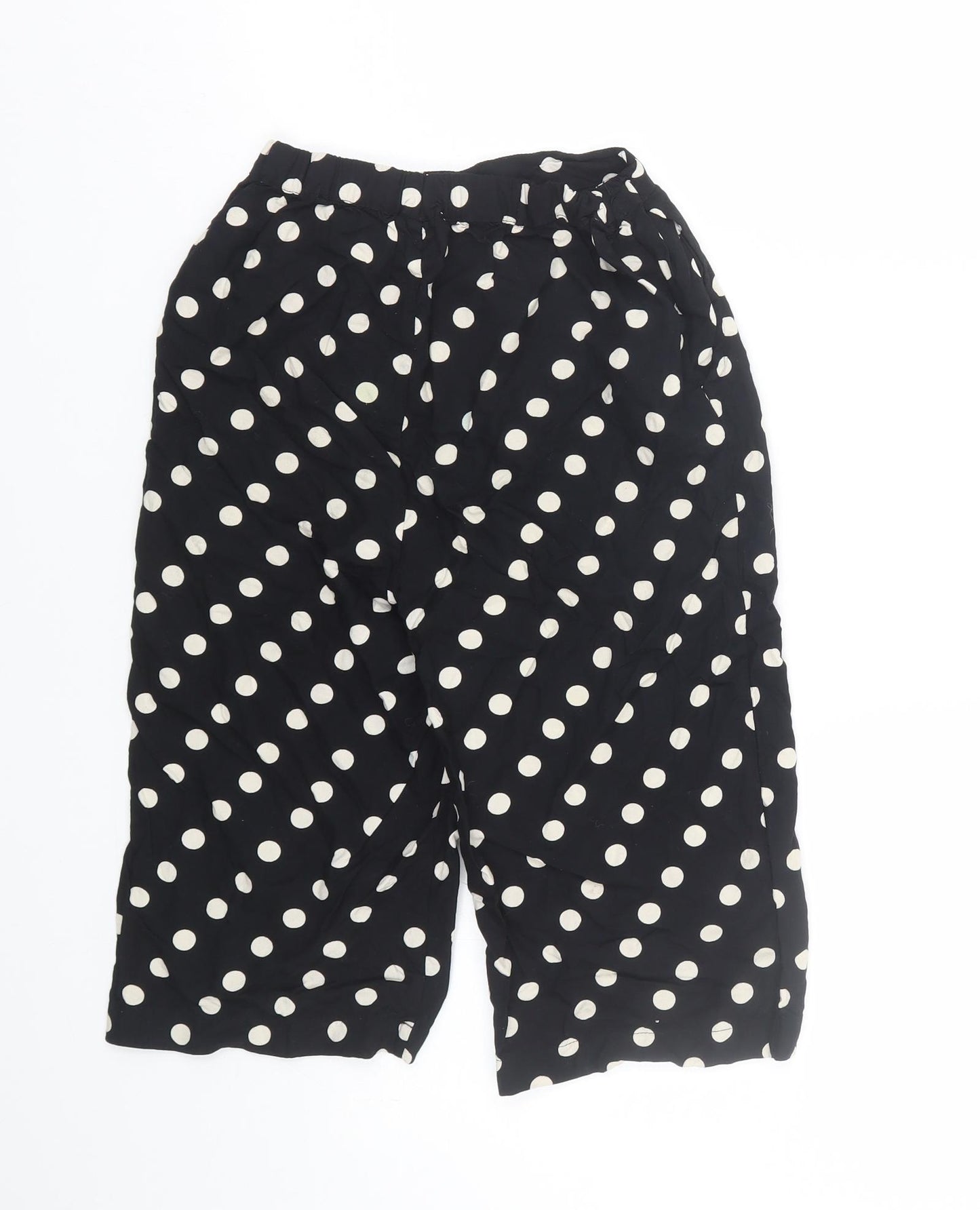 George Girls Black Polka Dot  Cropped Trousers Size 8-9 Years