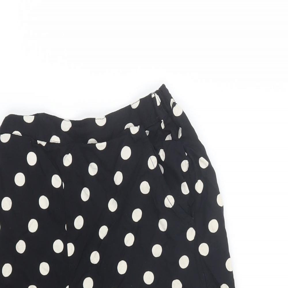 George Girls Black Polka Dot  Cropped Trousers Size 8-9 Years