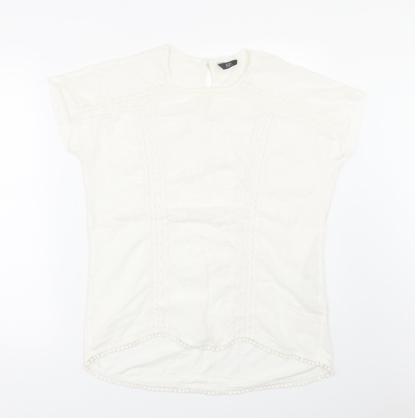 F&F Womens White   Basic T-Shirt Size 12