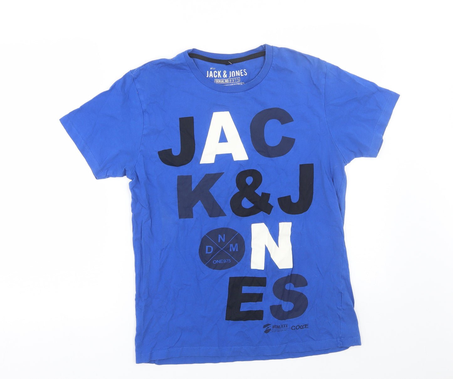 JACK & JONES Mens Blue    T-Shirt Size L