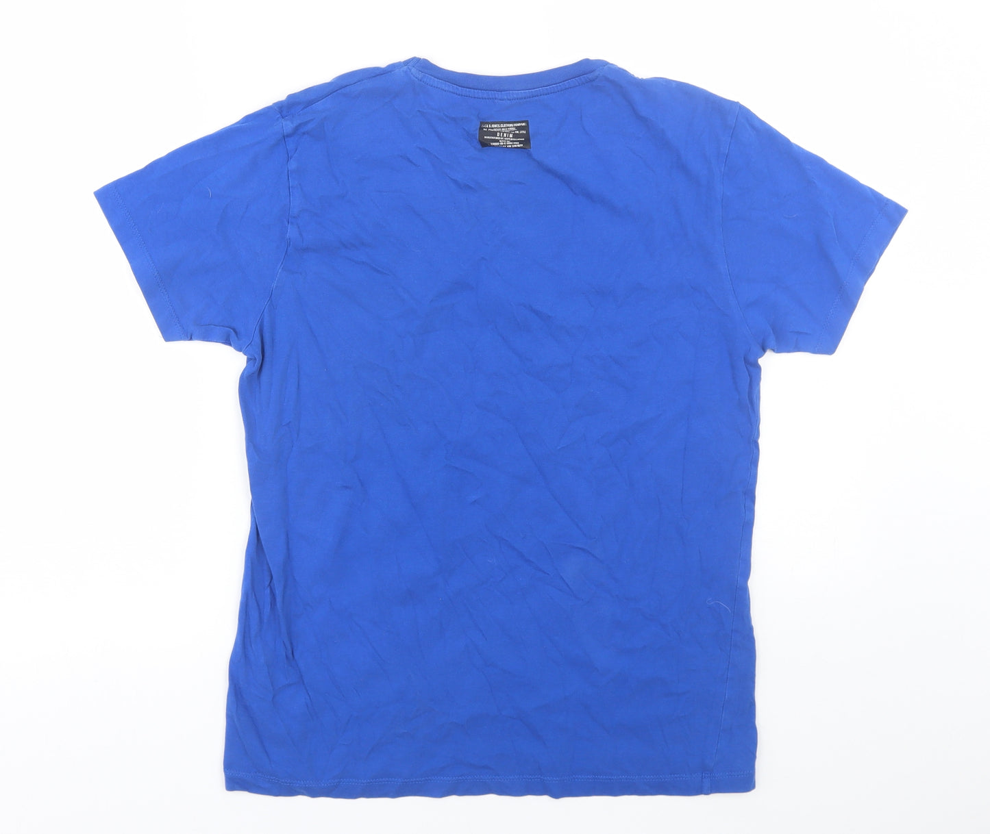 JACK & JONES Mens Blue    T-Shirt Size L