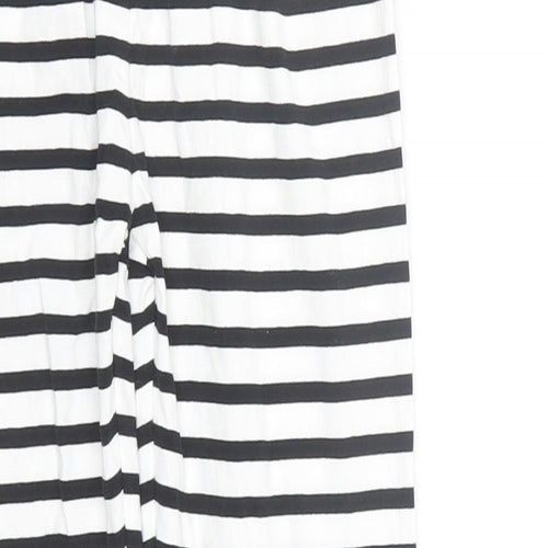 TU Girls White Striped  Capri Trousers Size 12 Years