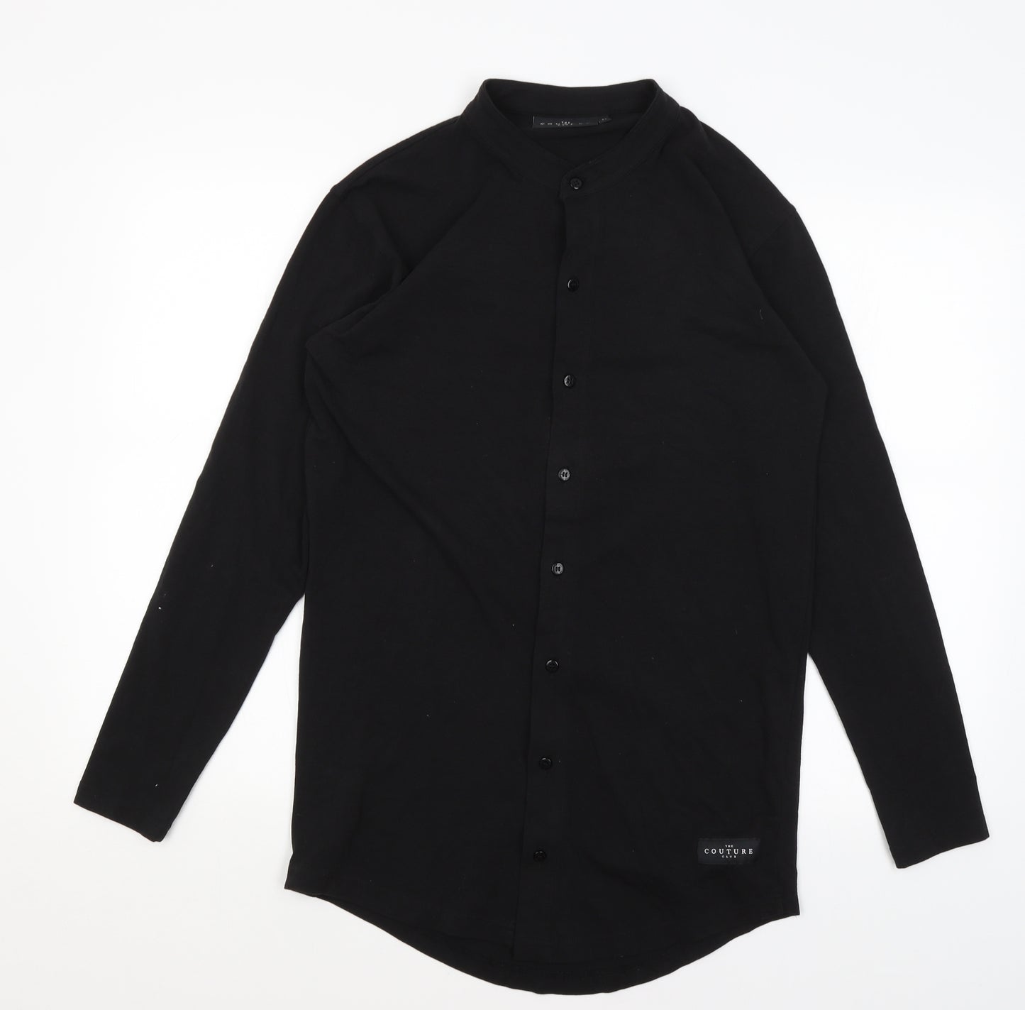 Couture Club Mens Black    Button-Up Size M