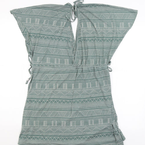 Primark Womens Green Geometric  Basic T-Shirt Size M