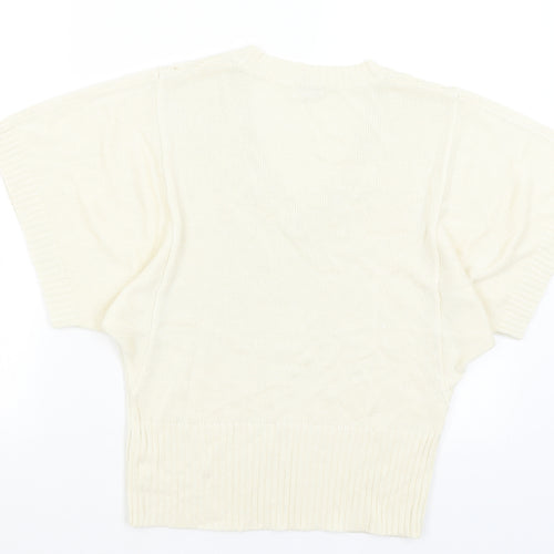 Coecis Womens Ivory   Pullover Jumper Size L