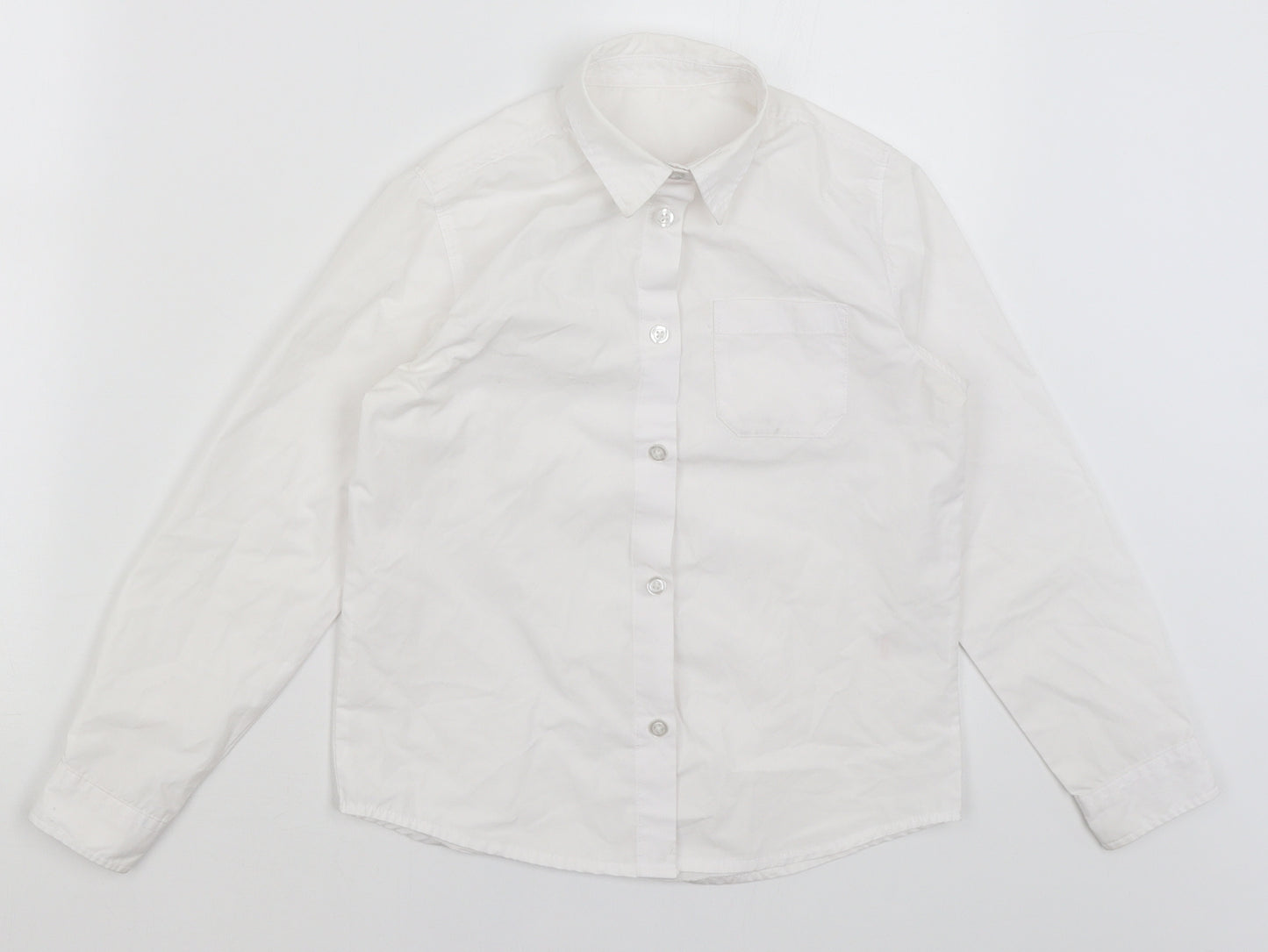 Pep & Co Boys White   Basic Button-Up Size 8-9 Years