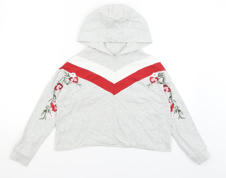 NEXT Girls Grey   Pullover Hoodie Size 11 Years