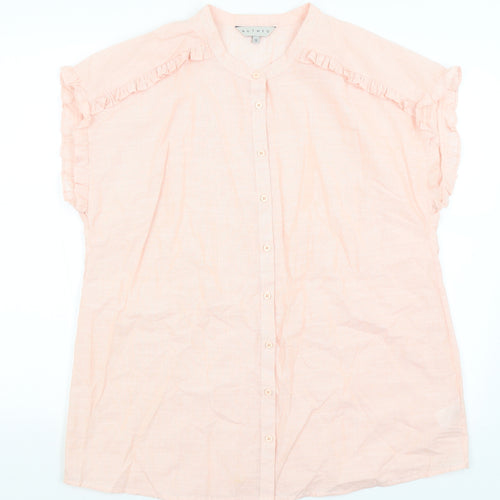 Nutmeg Womens Pink   Basic Button-Up Size 16