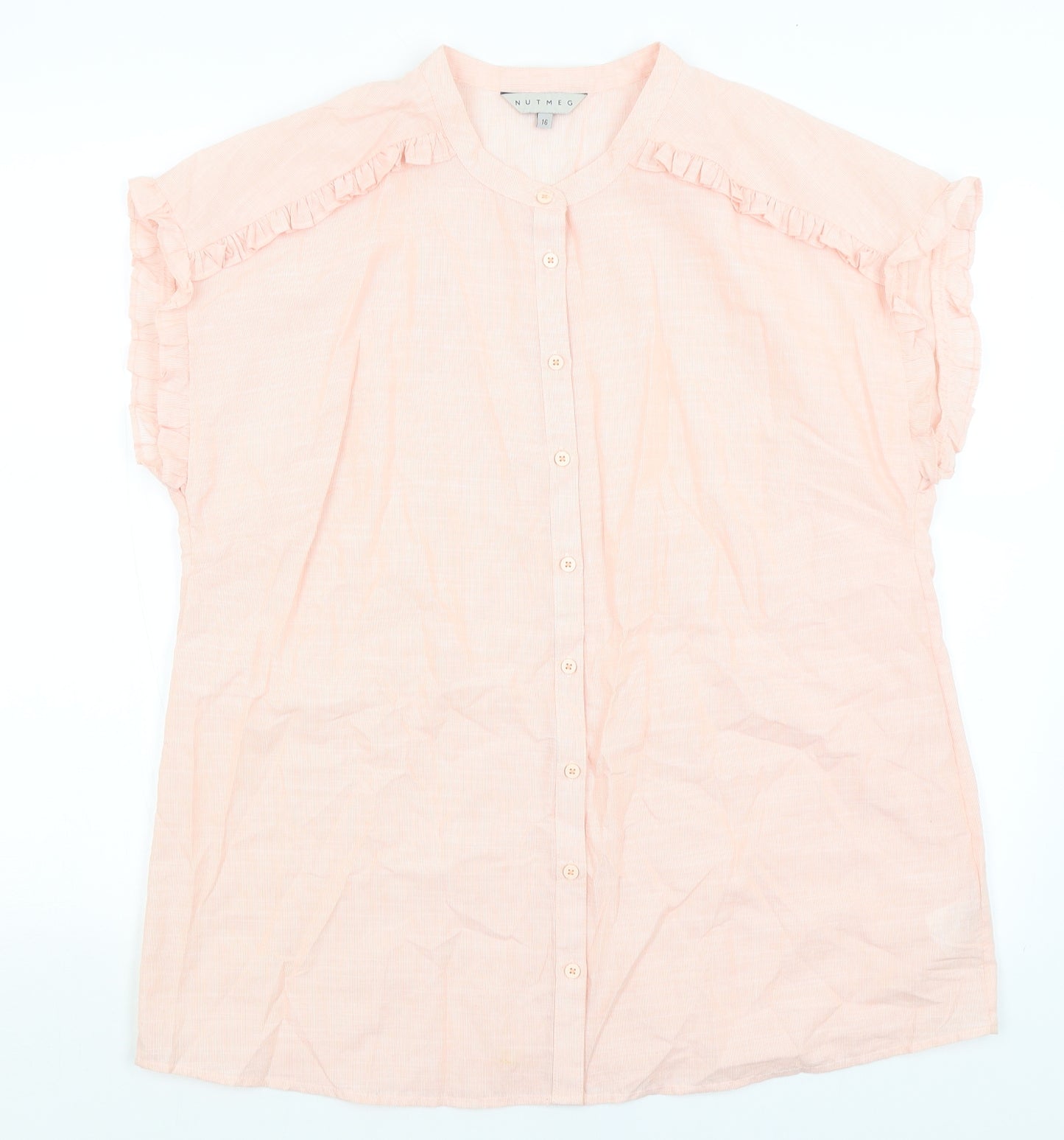 Nutmeg Womens Pink   Basic Button-Up Size 16
