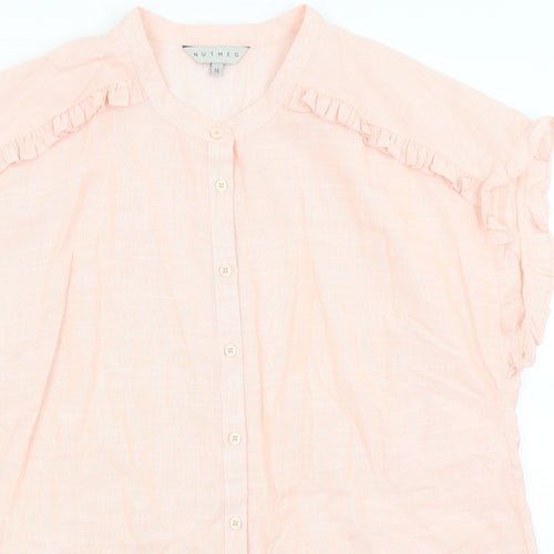 Nutmeg Womens Pink   Basic Button-Up Size 16