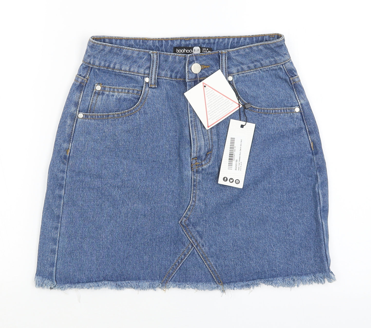 Boohoo Womens Blue   Mini Skirt Size 8