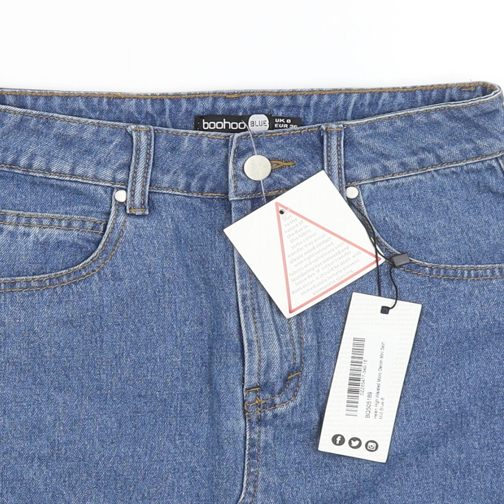 Boohoo Womens Blue   Mini Skirt Size 8