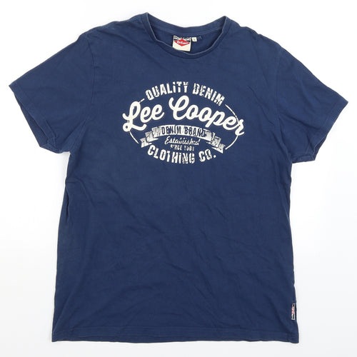 Lee Cooper Mens Blue    T-Shirt Size L