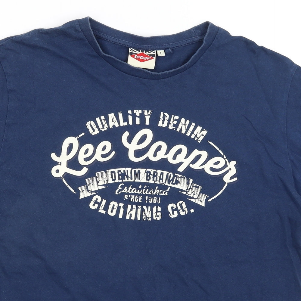 Lee Cooper Mens Blue    T-Shirt Size L