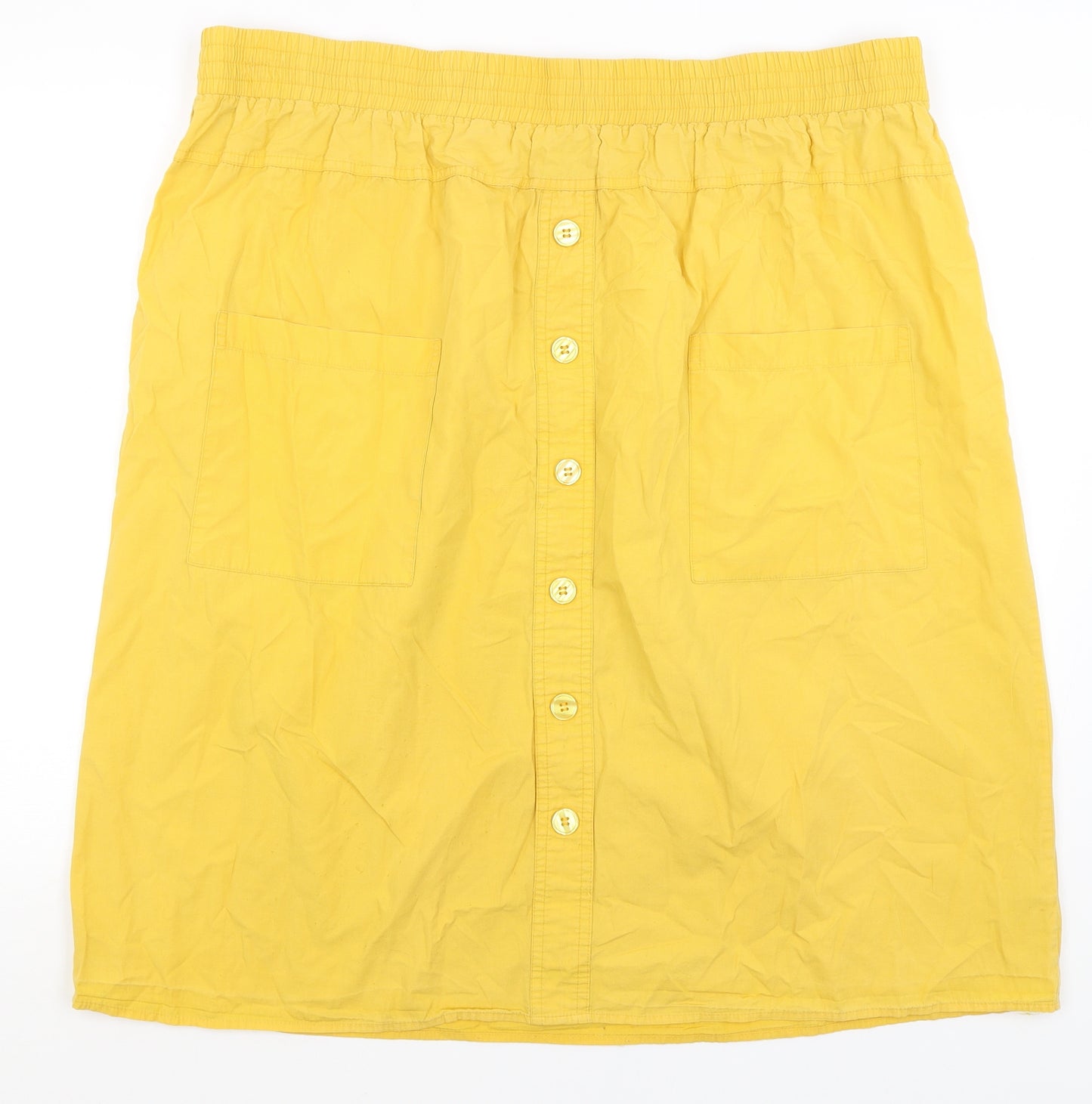 ASOS Womens Yellow   A-Line Skirt Size 18