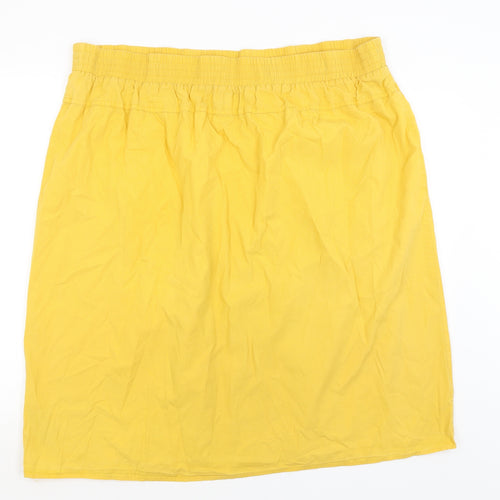 ASOS Womens Yellow   A-Line Skirt Size 18