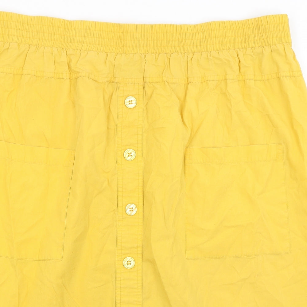 ASOS Womens Yellow   A-Line Skirt Size 18