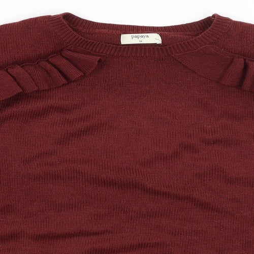 Papaya Womens Red   Pullover Jumper Size M