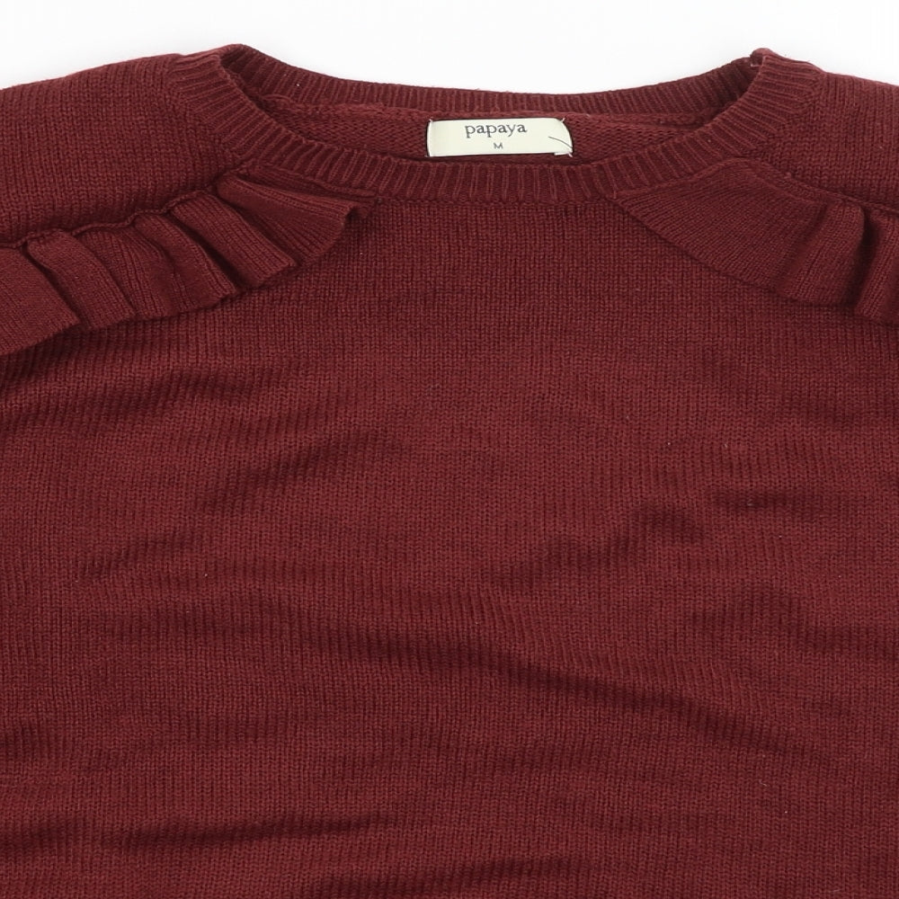 Papaya Womens Red   Pullover Jumper Size M