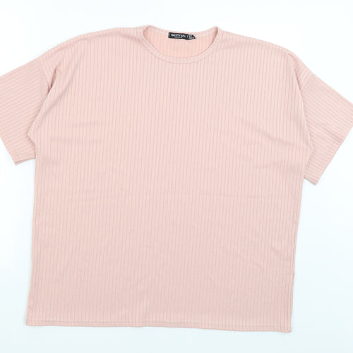Nasty Gal Womens Pink   Basic T-Shirt Size 12