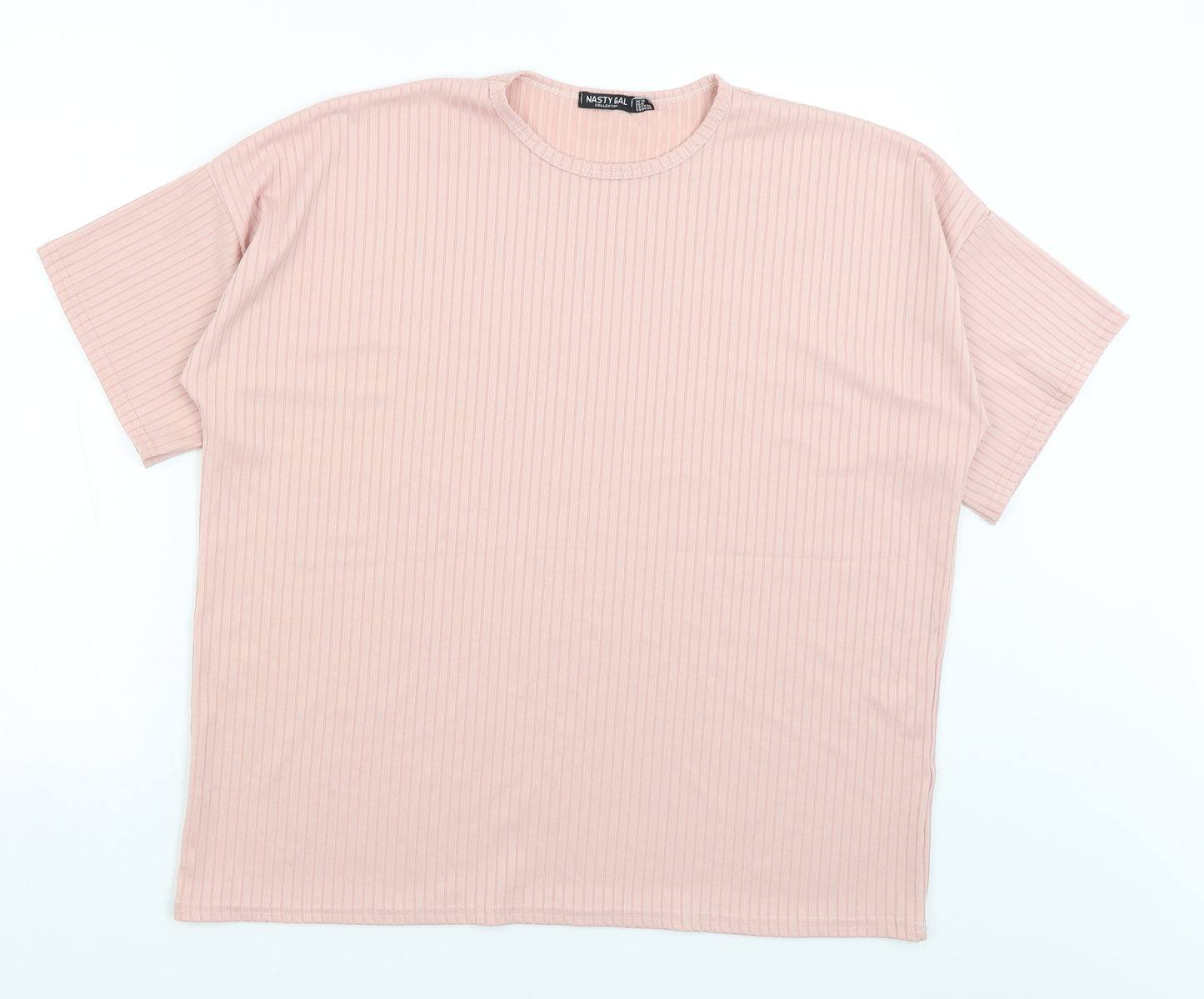 Nasty Gal Womens Pink   Basic T-Shirt Size 12