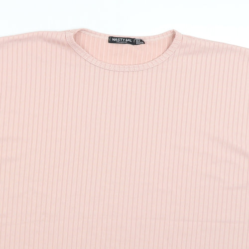 Nasty Gal Womens Pink   Basic T-Shirt Size 12