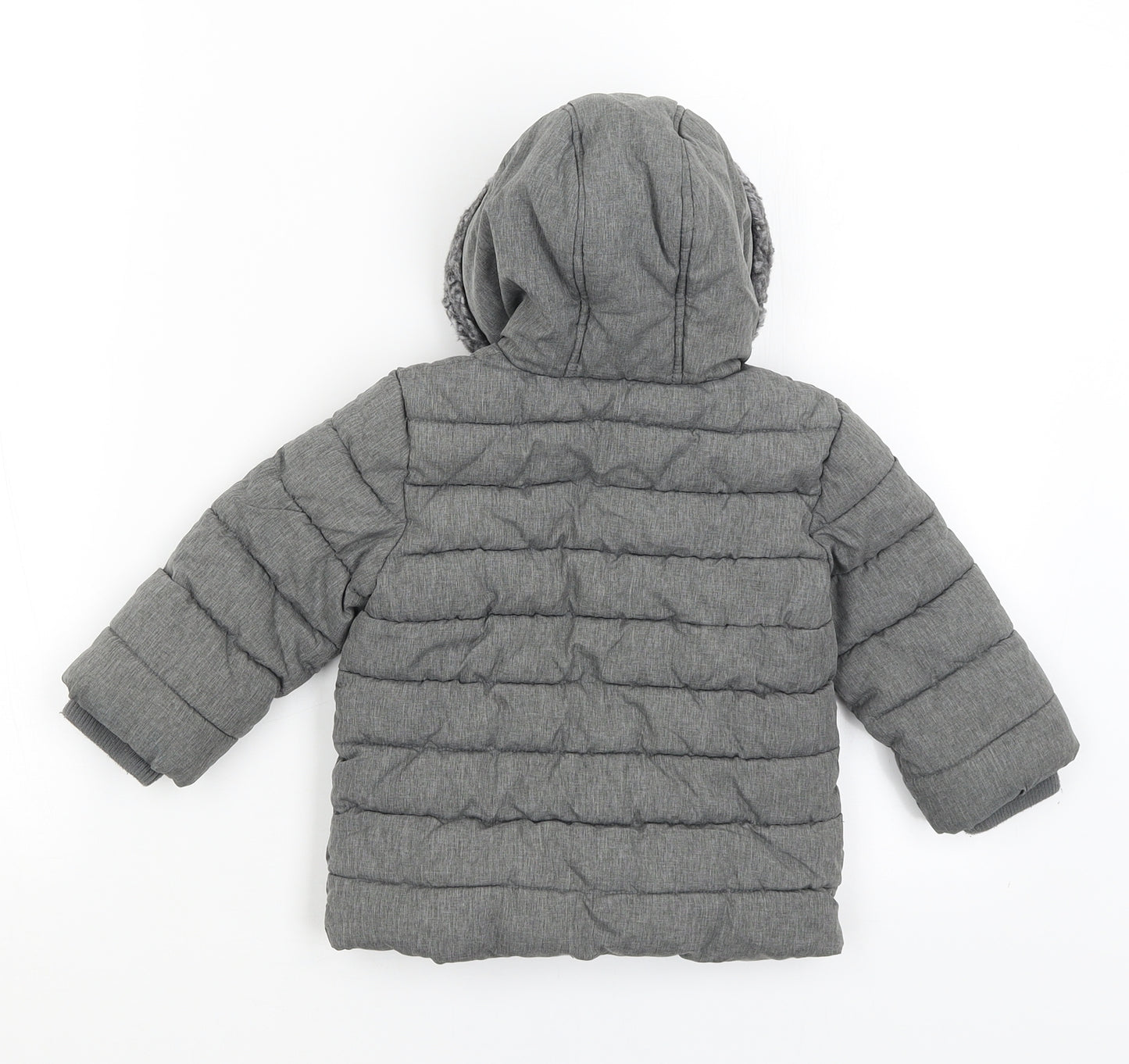 George Baby Grey   Parka Coat Size 12-18 Months
