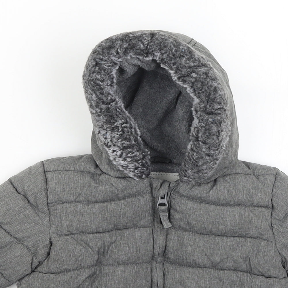 George Baby Grey   Parka Coat Size 12-18 Months