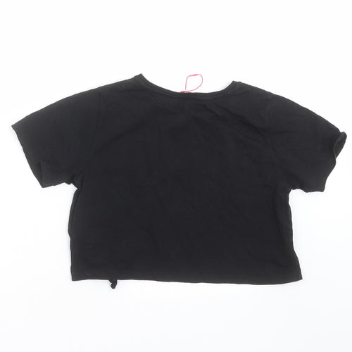 Candy Couture Girls Black   Cropped T-Shirt Size 11 Years  - l'amour