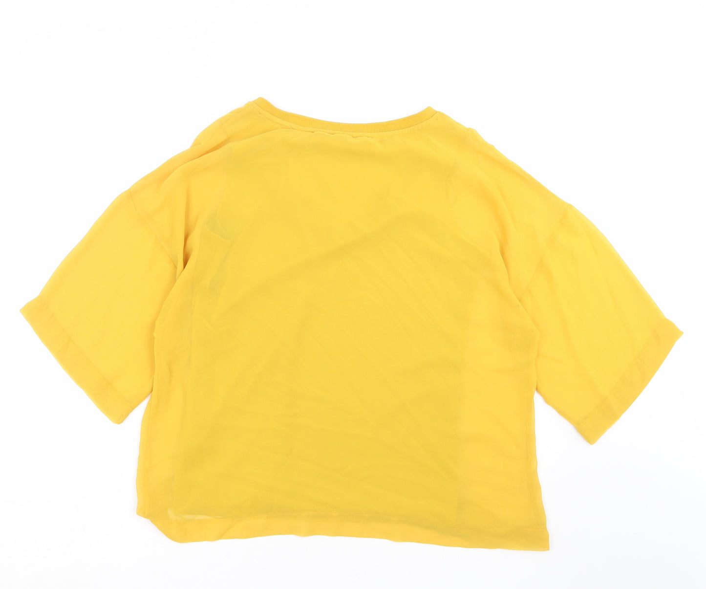 F&F Womens Yellow   Basic Blouse Size 12