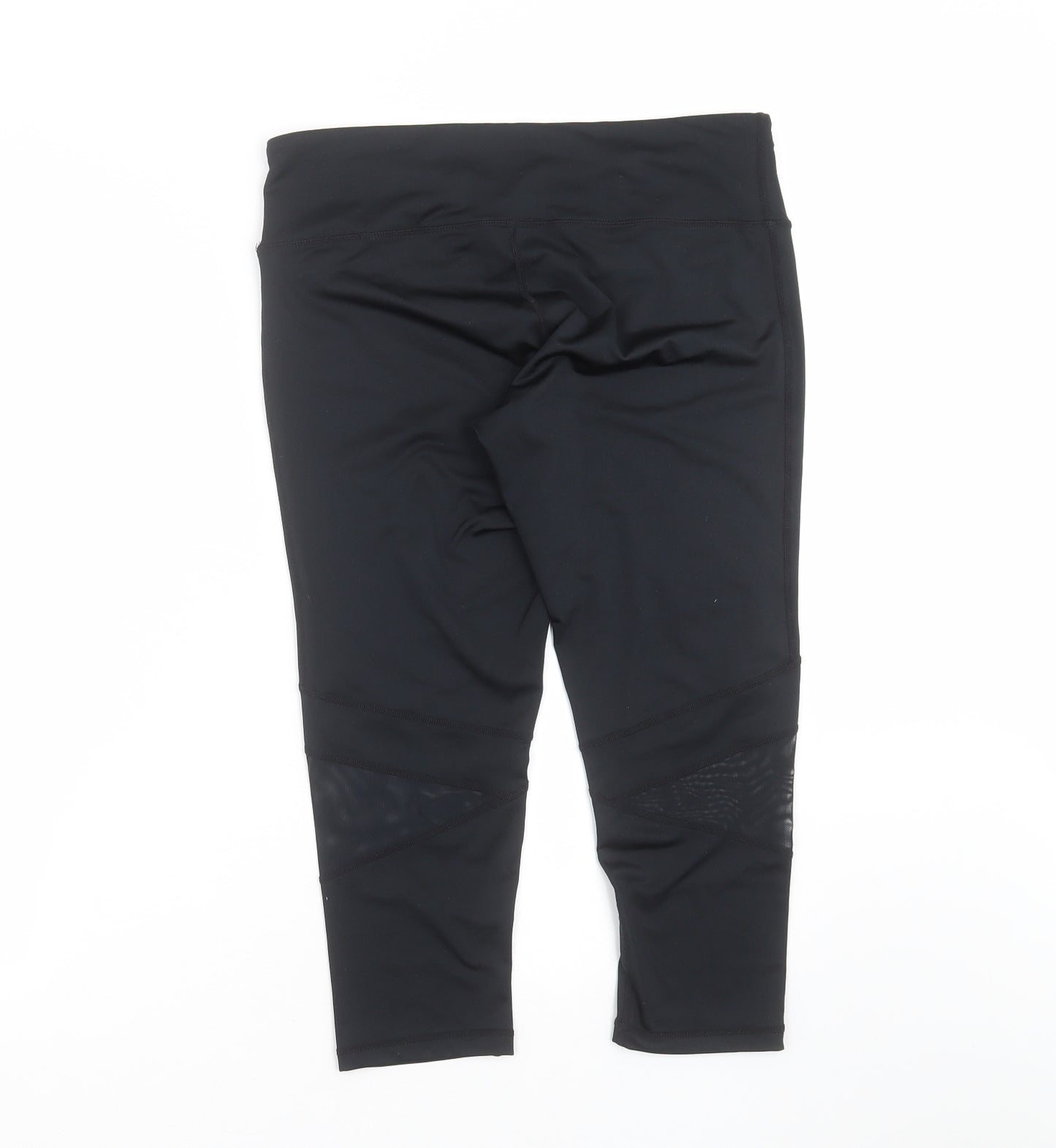 Crane Womens Black   Cropped Leggings Size 12 L21 in