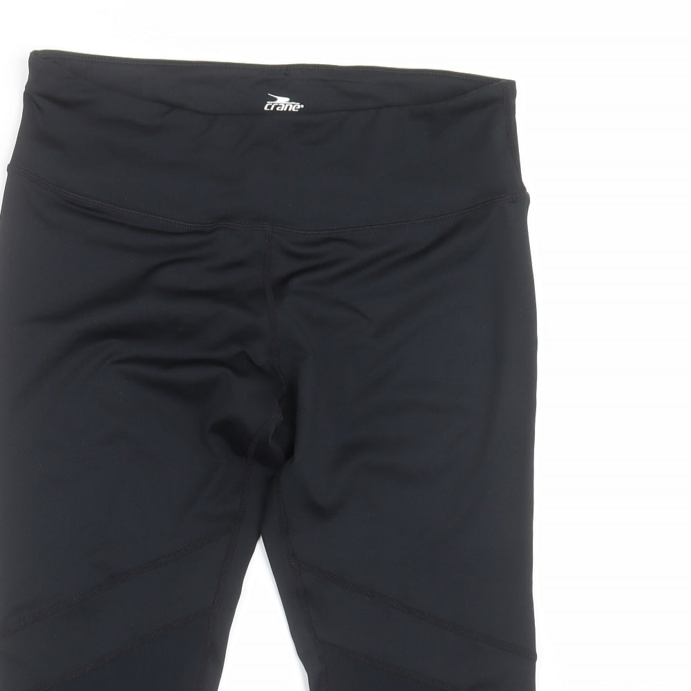 Crane Womens Black   Cropped Leggings Size 12 L21 in