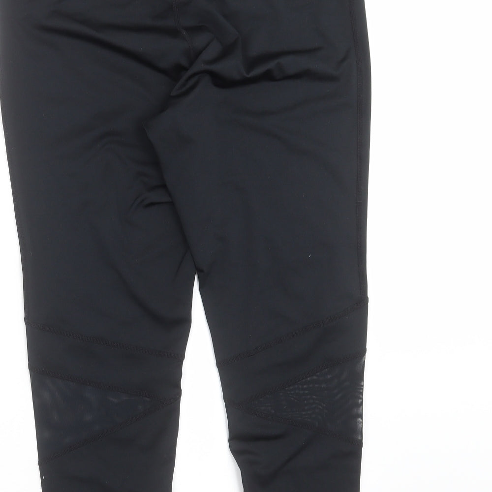 Crane Womens Black   Cropped Leggings Size 12 L21 in