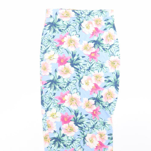George Womens Blue Floral  Straight & Pencil Skirt Size 12  - bodycon