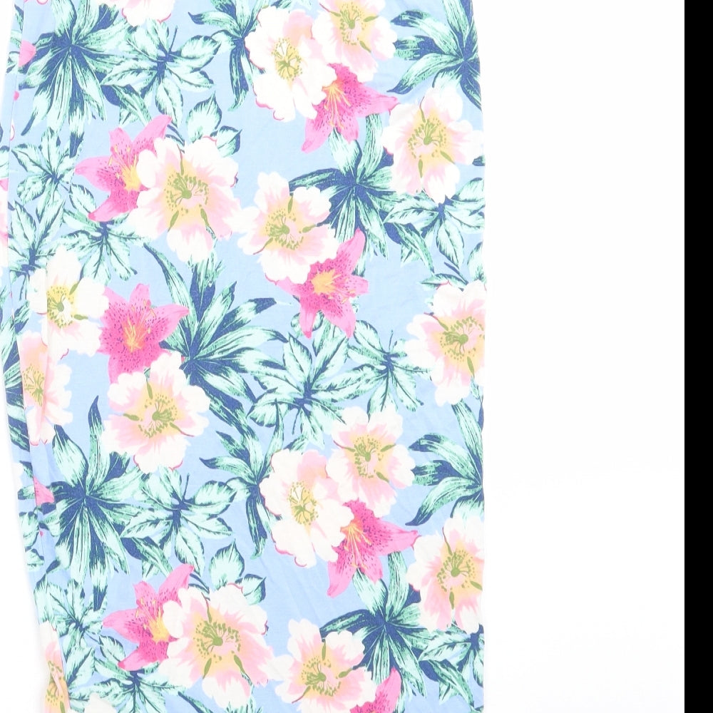 George Womens Blue Floral  Straight & Pencil Skirt Size 12  - bodycon