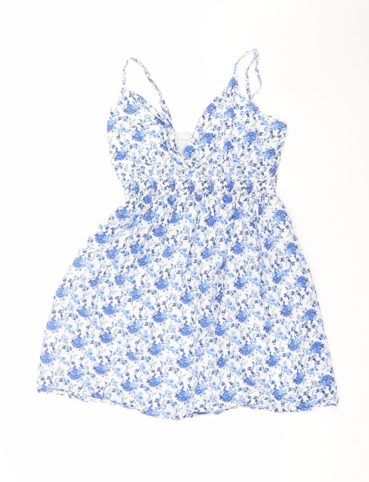 earth angel  Womens Blue Floral  Fit & Flare  Size M