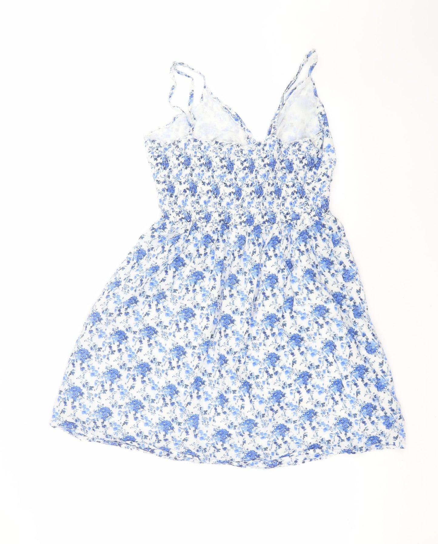 earth angel  Womens Blue Floral  Fit & Flare  Size M