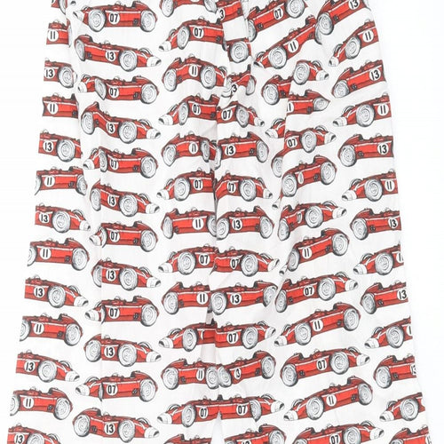 Preworn Boys White    Pyjama Pants Size 4-5 Years  - car print