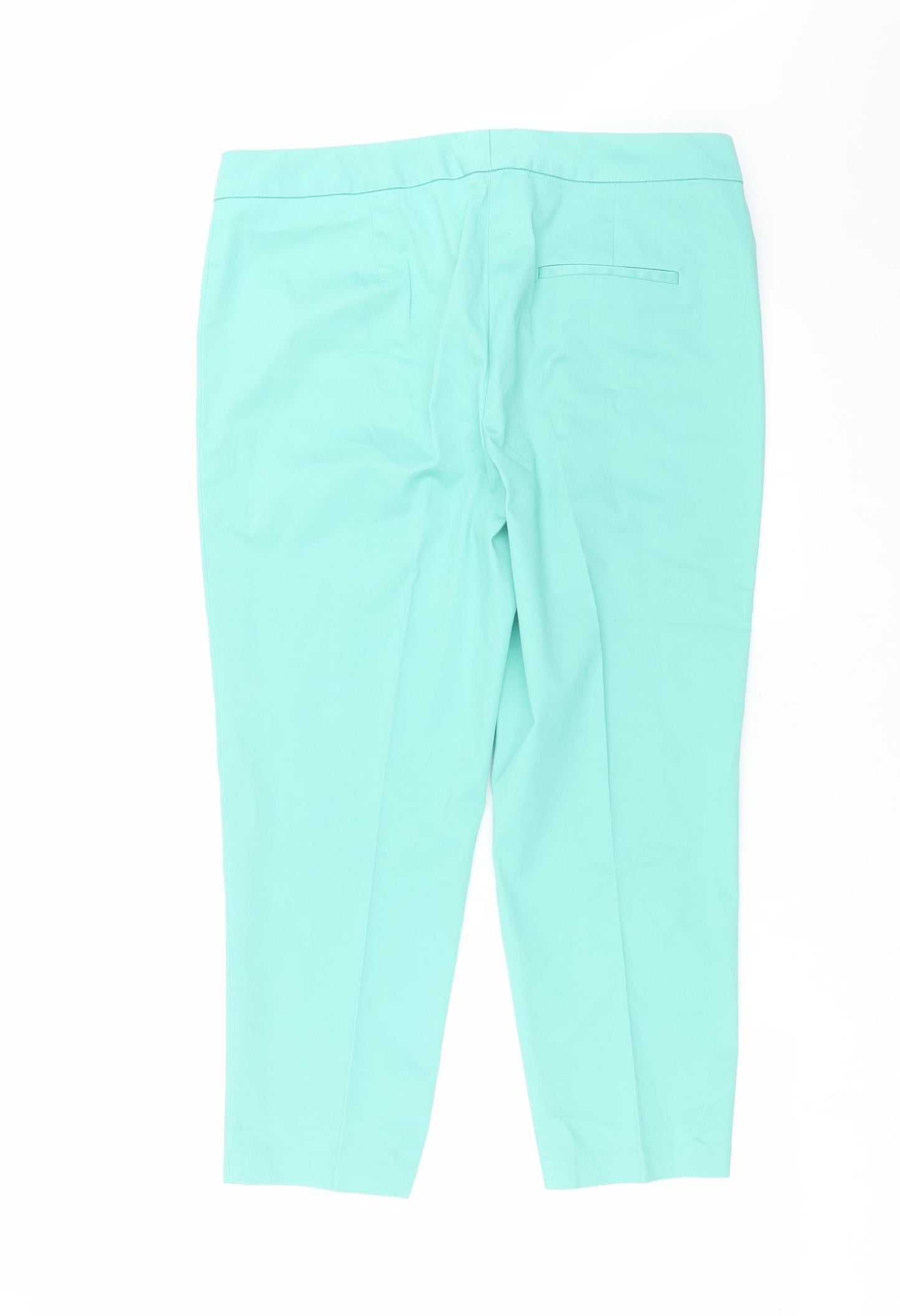 Marks and Spencer Womens Green   Chino Trousers Size 14 L23 in
