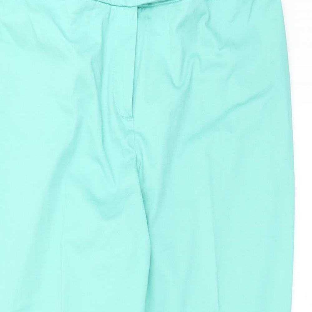 Marks and Spencer Womens Green   Chino Trousers Size 14 L23 in