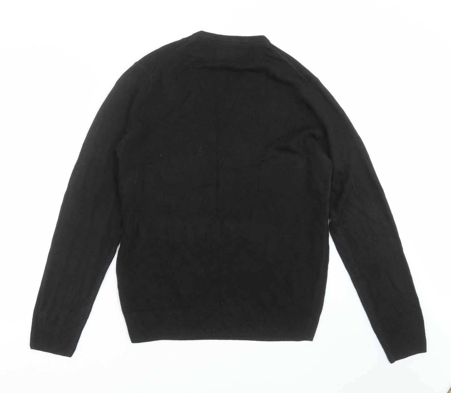 F&F Mens Black  Knit Pullover Jumper Size M