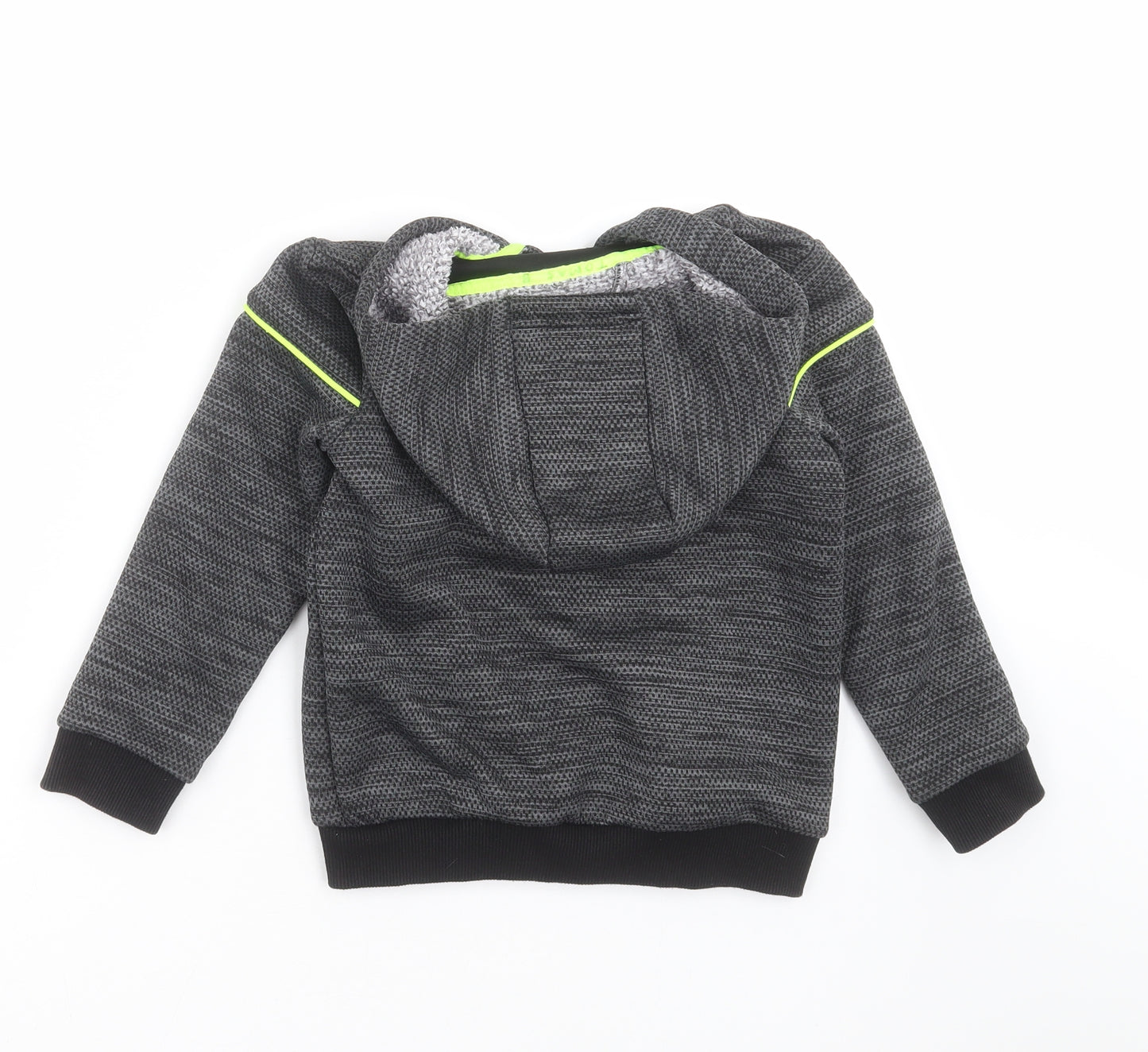F&F Boys Grey Geometric  Full Zip Hoodie Size 6-7 Years